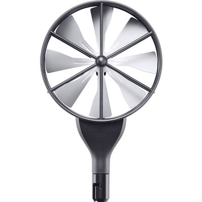 Small, portable hand-held fan with a black handle and white rotor blades. Perfect for cooling down while on the move.