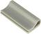 Grey plastic profile, slightly curved, with an opening on one side. Used for cable routing or edge protection.