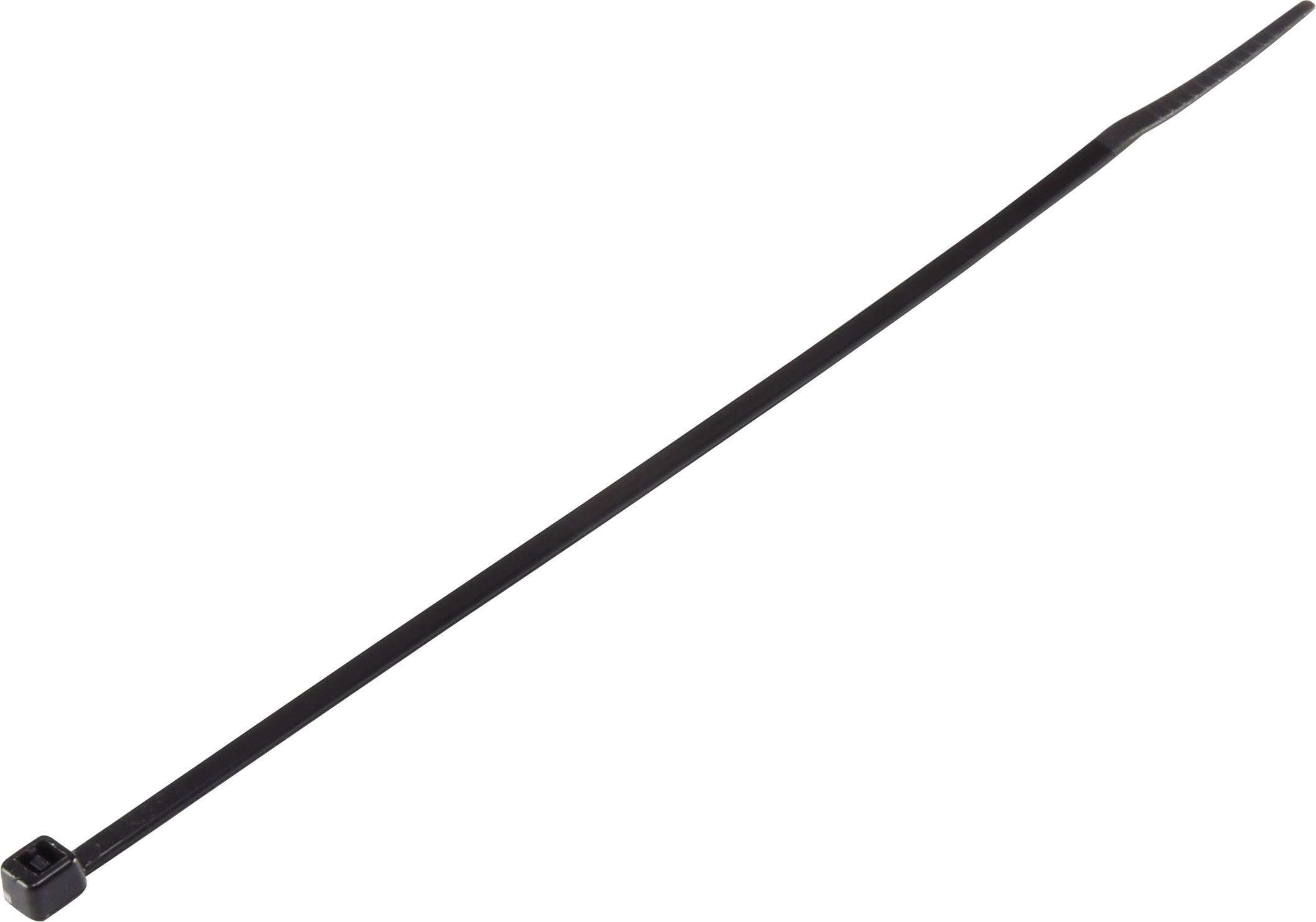 TRU COMPONENTS TC-6645792 Cable tie 142 mm 2.50 mm Black Weatherproof 100 pc(s)