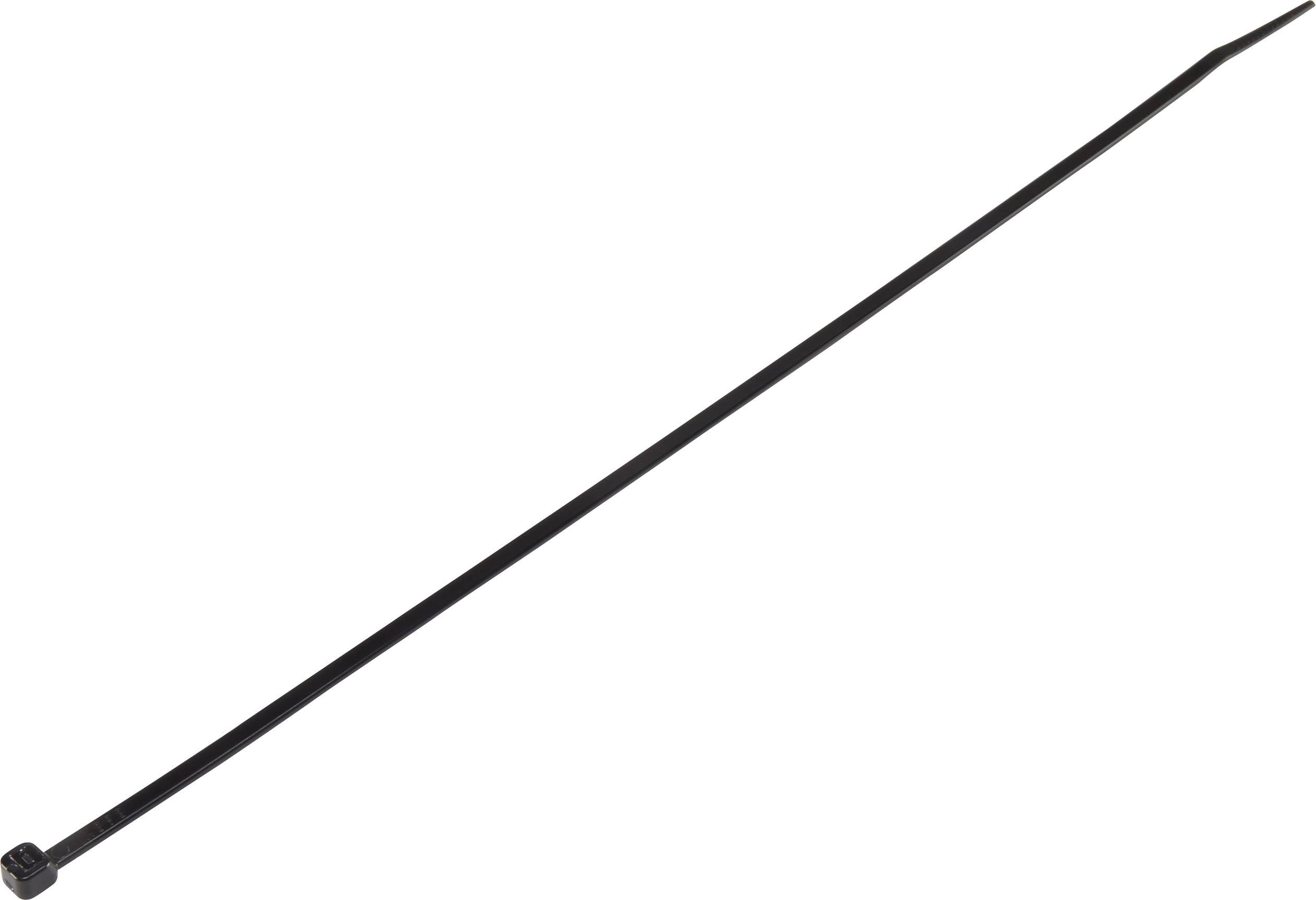 TRU COMPONENTS TC-6645800 Cable tie 3.60 mm Black Weatherproof 100 pc(s)