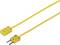 Yellow thermocouple extension cable with two connectors. Used for temperature measurement in various applications.
