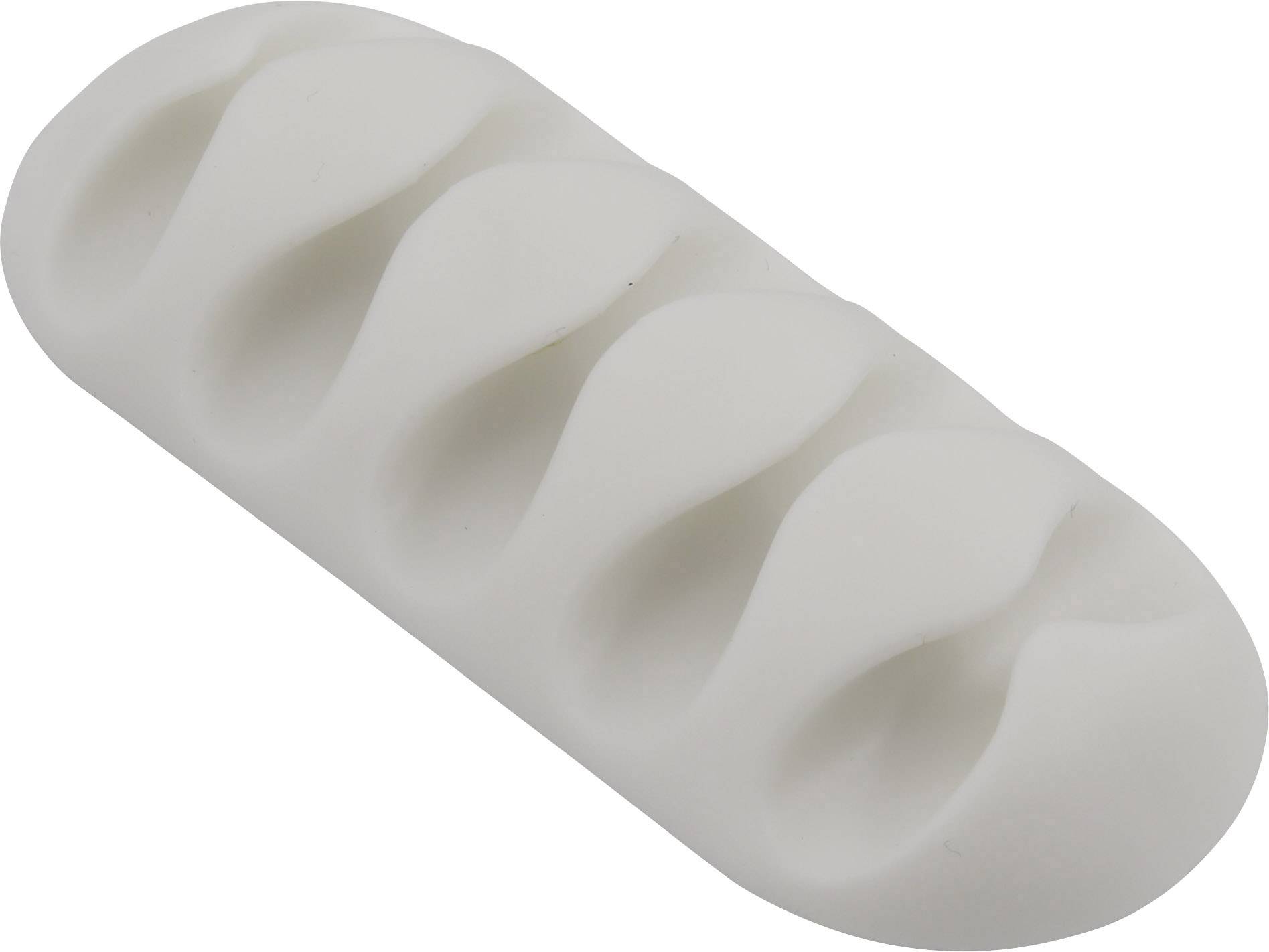 TRU COMPONENTS Cable mount Self-adhesive TC-6646556 Bundle Ø range 6 mm (max) White 1 pc(s)