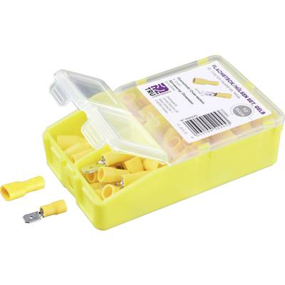 TRU COMPONENTS Crimp connector set 4 mm² 6 mm² Yellow 100 pc(s)  Insulated