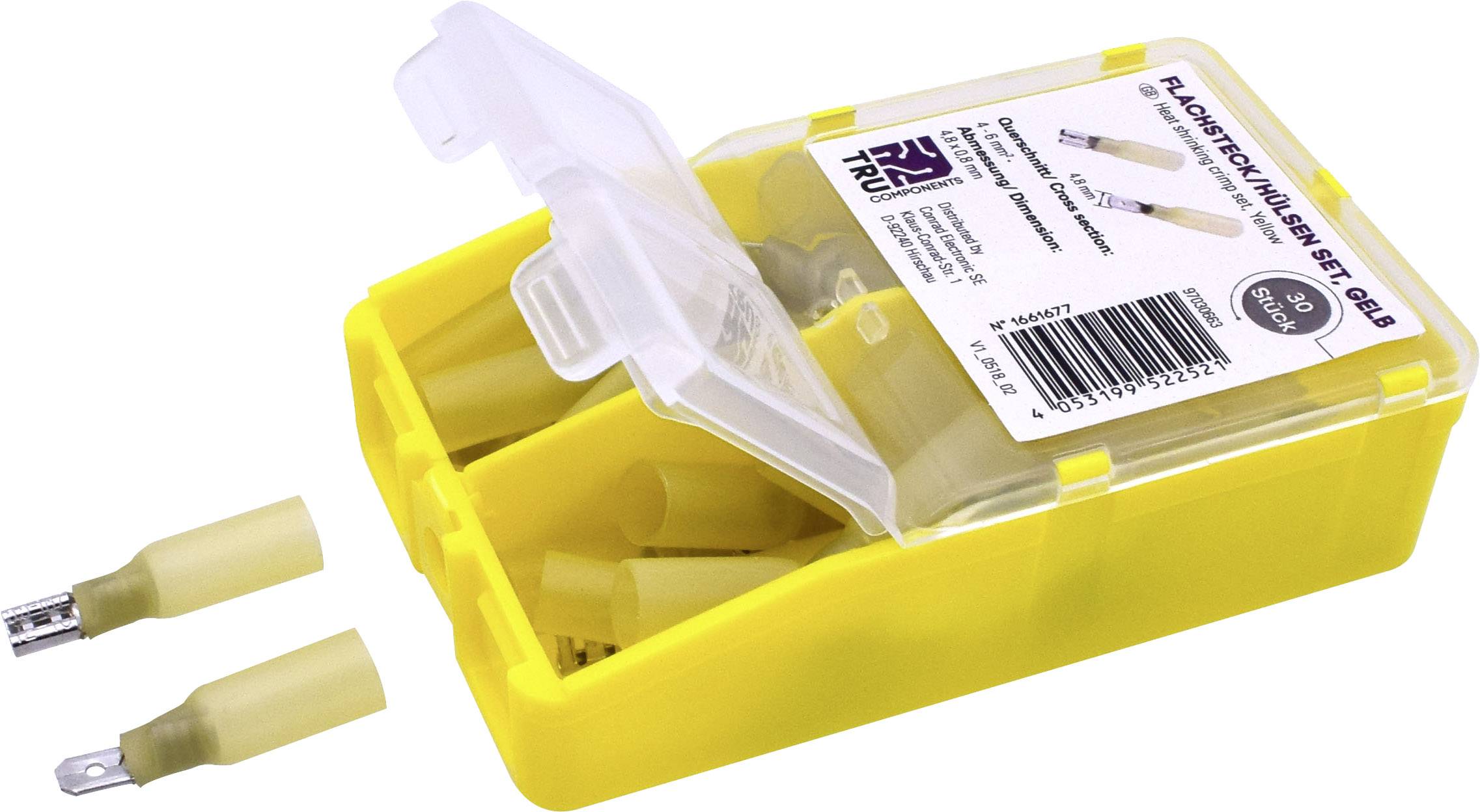 TRU COMPONENTS TC-6646708 Crimp connector set 4 mm² 6 mm² Yellow 60 pc(s)