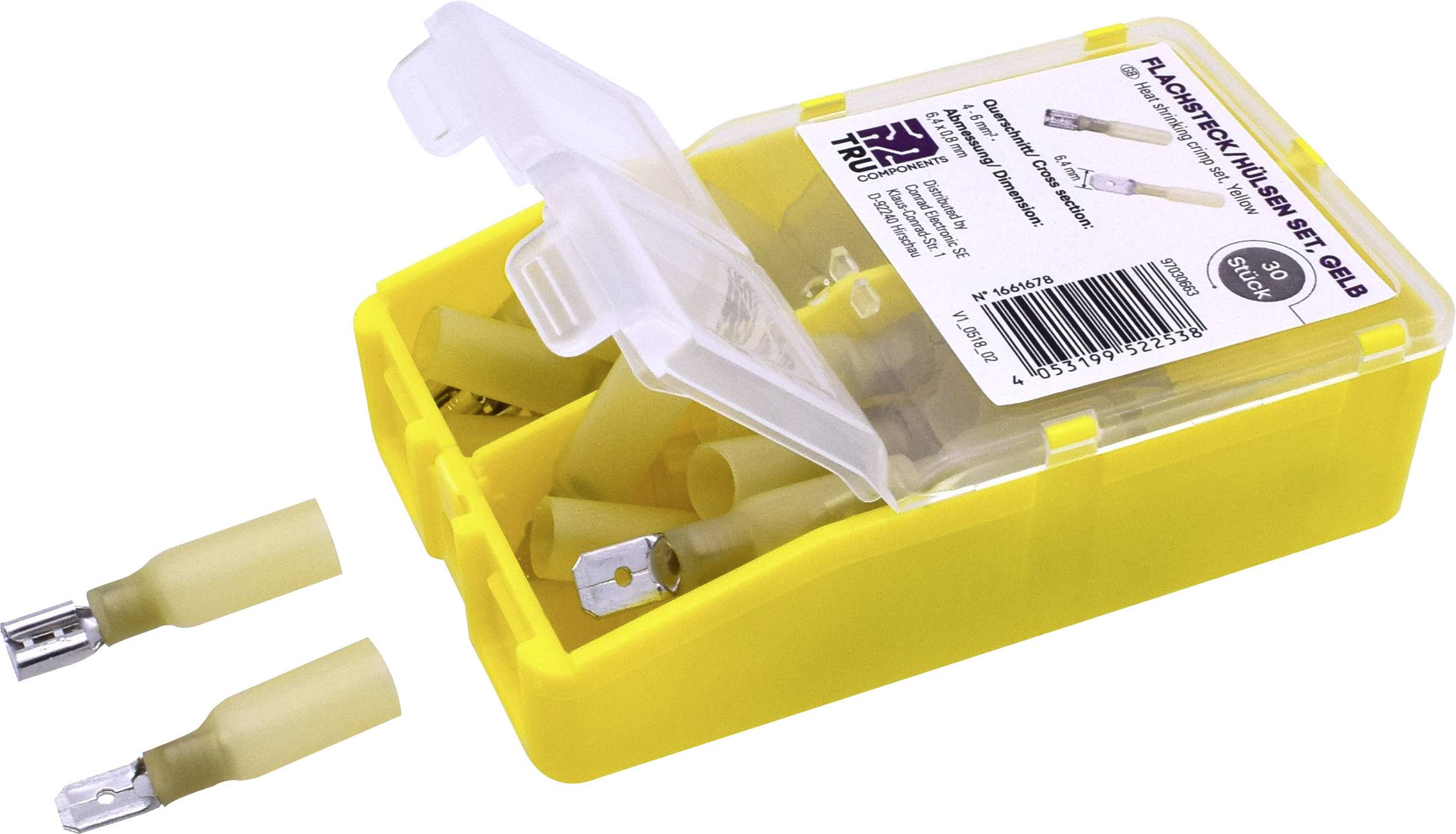 TRU COMPONENTS TC-6646712 Crimp connector set 4 mm² 6 mm² Yellow 60 pc(s)