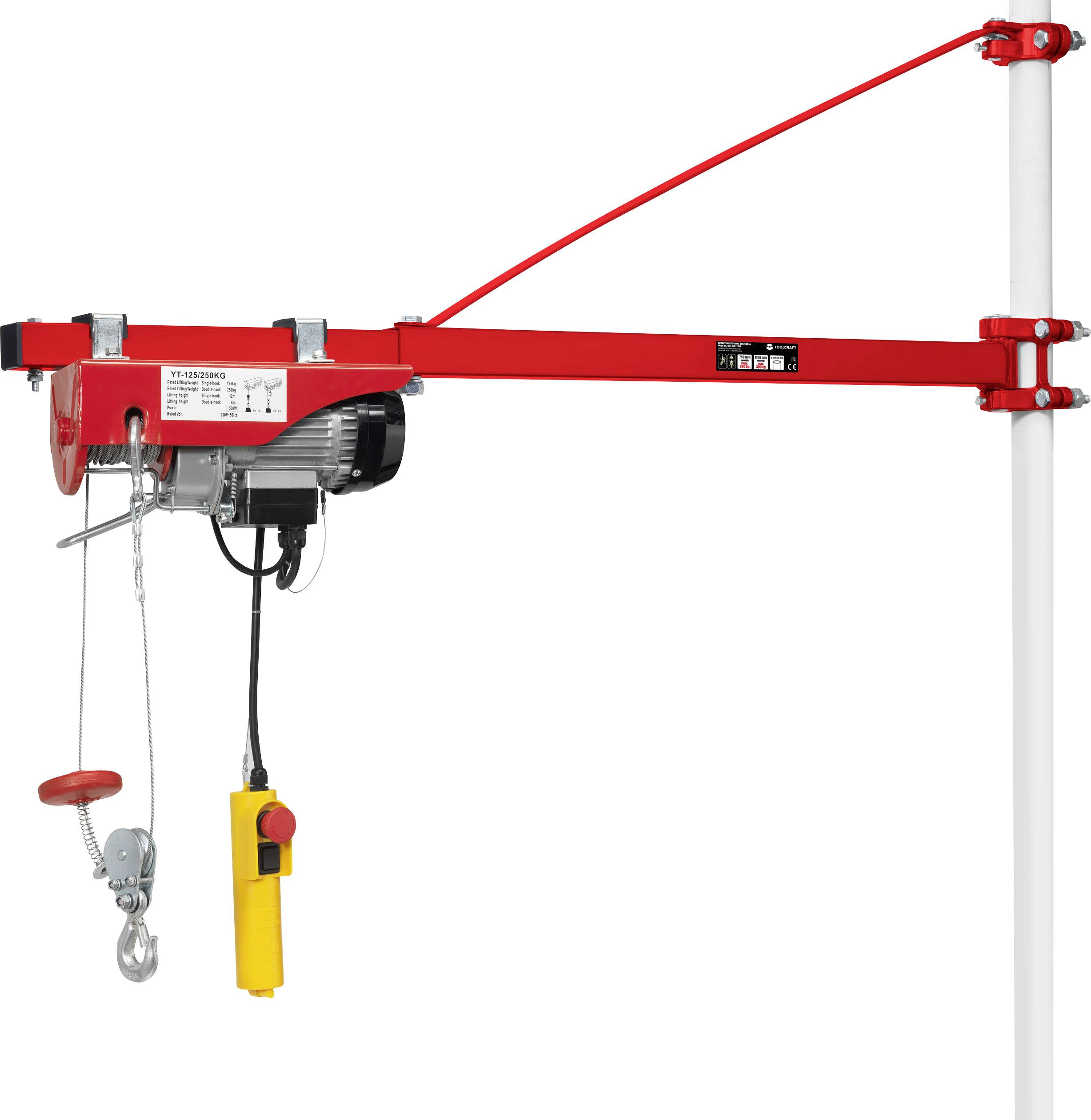 TOOLCRAFT TO-4985424 Swivel Arm 300/600 kg for Cable Hoists Load ...