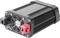 Black voltage converter with cooling fan and connections; TECHNAXX brand, suitable for converting direct current to alternating current.