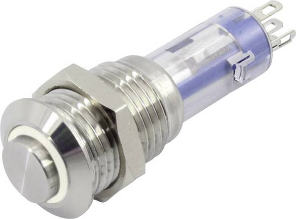 TRU COMPONENTS TC-6647620 LAS4GQH-11ZE/W/24V/S Pushbutton switch 48 V 2 A 1 x On/Off latch White 1 pc(s)