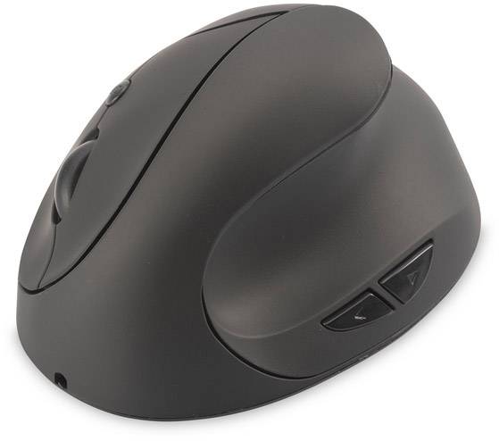 Digitus DA-20155 Ergonomic mouse Radio Optical Black 6 Buttons 1600 dpi Ergonomic, Rechargeable-4