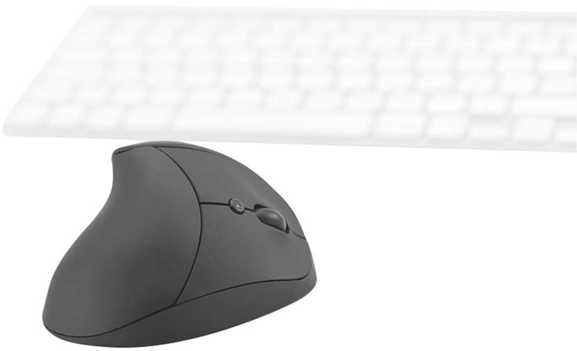 Digitus DA-20155 Ergonomic mouse Radio Optical Black 6 Buttons 1600 dpi Ergonomic, Rechargeable-6