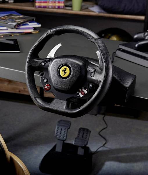 Thrustmaster T80 Ferrari 488 GTB Edition Steering wheel PlayStation 4 Black incl. foot pedals