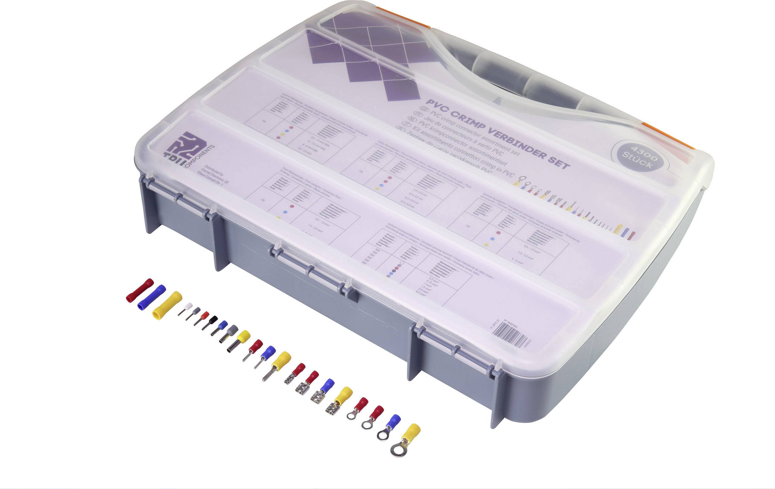 TRU COMPONENTS TC-6648520 Crimp connector set 4300 pc(s)