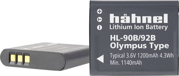 Hähnel Fototechnik HL-90B Camera battery replaces original battery (camera) Li-90B, Li-92B 3.6 V 1200 mAh