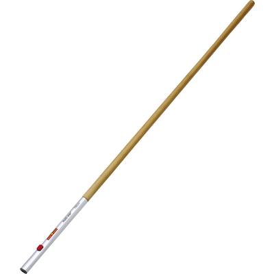 A long stick with a silver metal handle at the end.