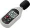 'Sound level meter with digital display shows 126.0 dB. Device has buttons for MAX/MIN and HOLD, to control functions.'