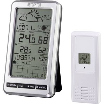 Eurochron EFWS5008 EC-3325732 Wireless digital weather station Forecasts for 2 days Max. number of sensors 8 pc(s)