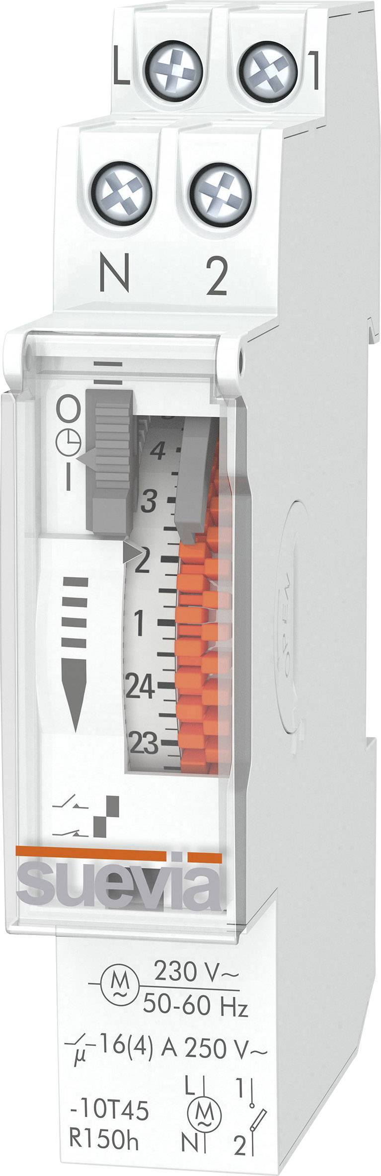 Suevia SU400432 DIN rail mount timer DinO One RS 230 V AC Week settings
