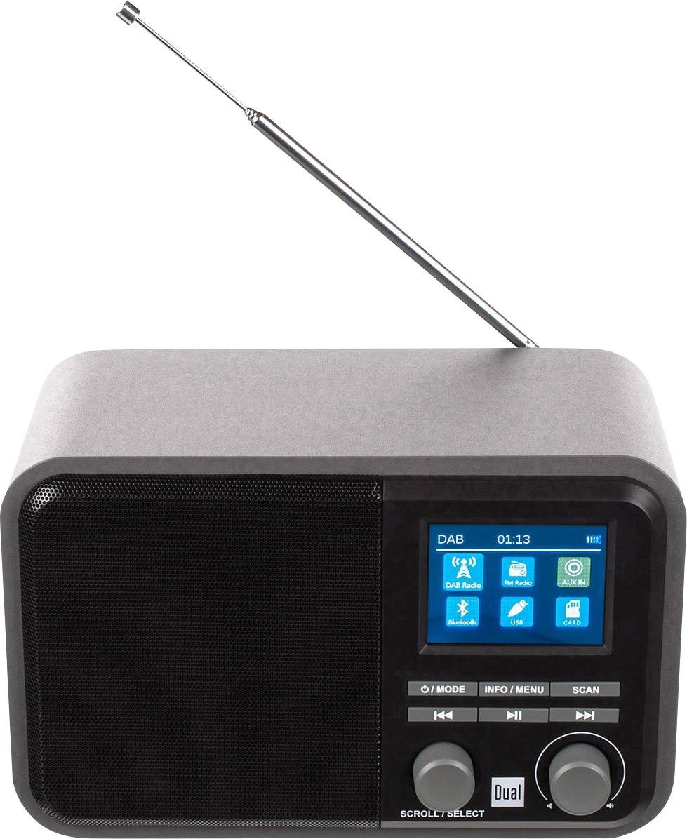 Dual DAB 51 Desk radio DAB+, FM AUX, Bluetooth, SD, USB Grey 