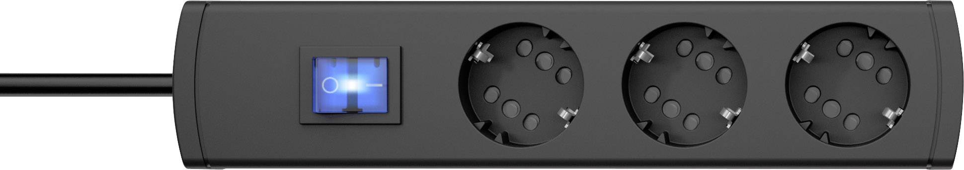 Kopp 233805009 Power strip (+ switch) 3x Anthracite PG connector 1 pc(s)