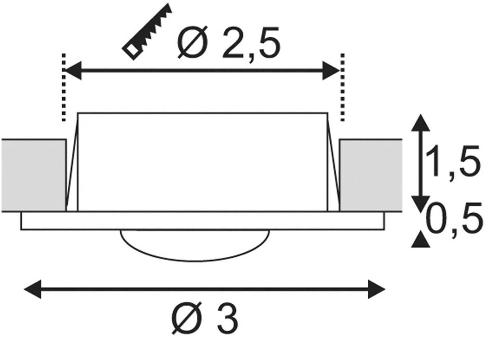 SLV 112240 DekLED LED recessed light LED (monochrome) Built-in LED 1 W Chrome-1