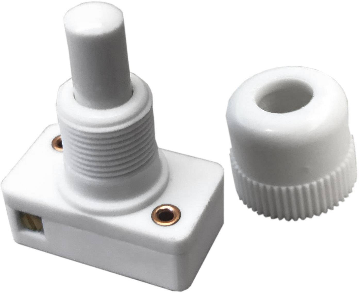 OMEG B1OORLW6LW B1OORLW6LW Pushbutton switch 250 V AC 1 A 1 x On/Off latch (L x W) 22 mm x 12.3 mm 1 pc(s)