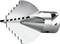 A silver conical drill bit with long sharp edges, designed for precise drilling and cutting in materials.