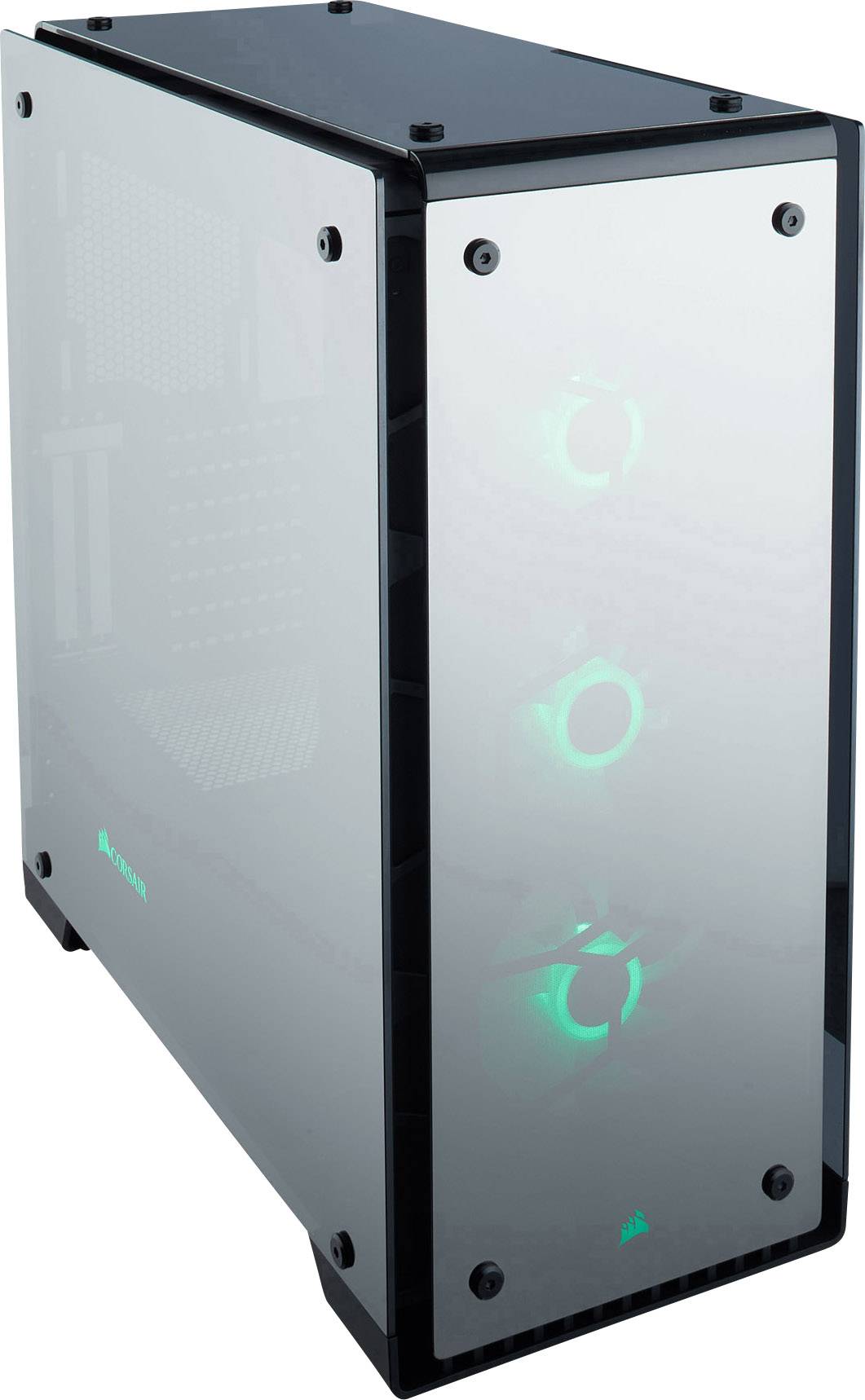 Corsair Crystal 570X RGB Mirror Black Tempered Glass Midi tower PC ...