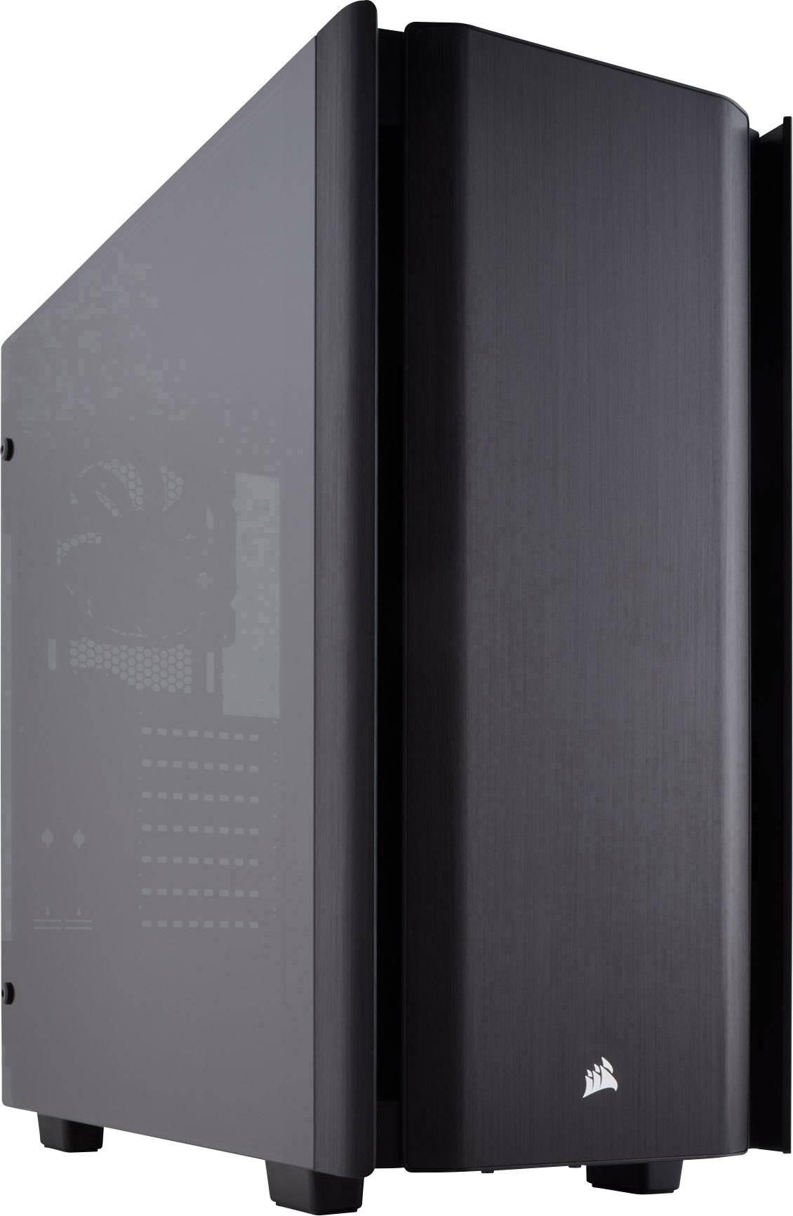 Corsair Obsidian 500D Midi tower PC casing Black 2 built-in fans, Dust filter, Window