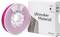 A reel of magenta PLA filament from Ultimaker next to its original packaging.
