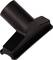 Vacuum cleaner nozzle in black, diagonally positioned, displaying the wide opening for sucking up dirt from carpets or upholstery.