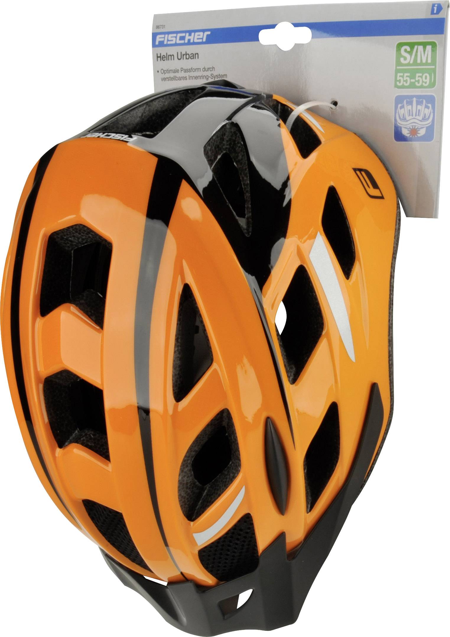 FISCHER FAHRRAD Urban Sport S/M MTB helmet Orange, Black Clothes size=M-1