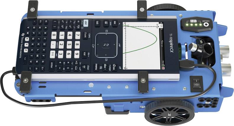 A programmable robot with a graphics computer displaying a parabola on the screen.