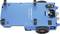 A blue robot called 'TI-Innovator Rover' by Texas Instruments with two wheels and sensors, suitable for educational purposes.