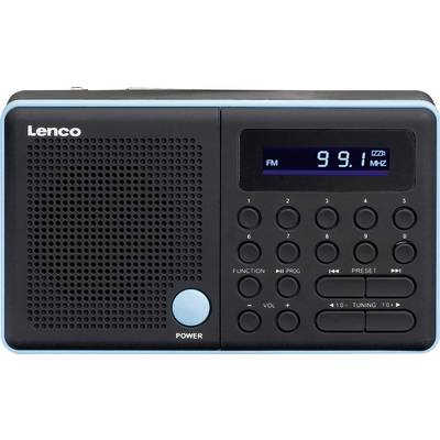 Lenco MPR-034 Portable radio FM SD, USB  rechargeable Black, Blue