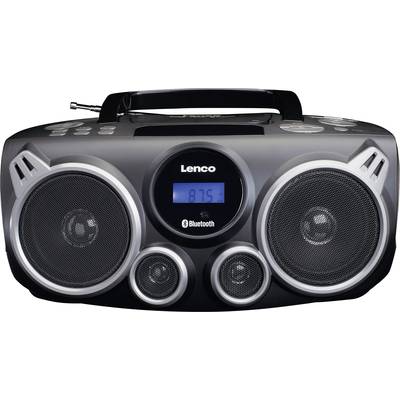 Lenco SCD-100 Radio CD player FM AUX, Bluetooth, CD, SD, USB Black