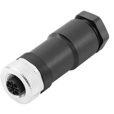 A black and silver cylindrical connector, primarily used for industrial or technical applications.