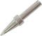 Soldering tip with a narrow, conical shape made of silver-coloured metal. Suitable for precise soldering work on circuit boards.