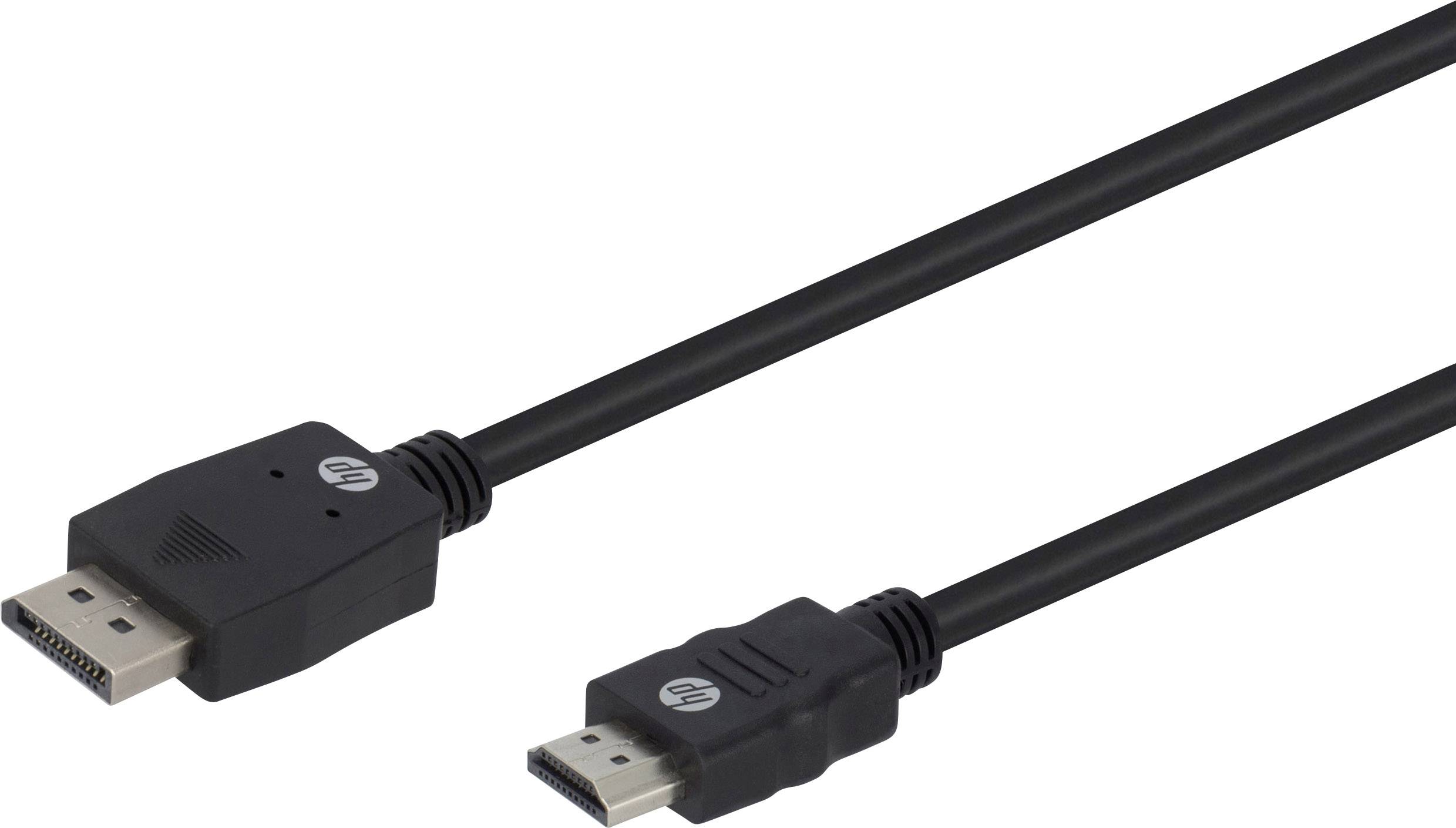 HP HDMI Cable 3.00 m 38756 Black [1x DisplayPort plug 1x HDMI plug