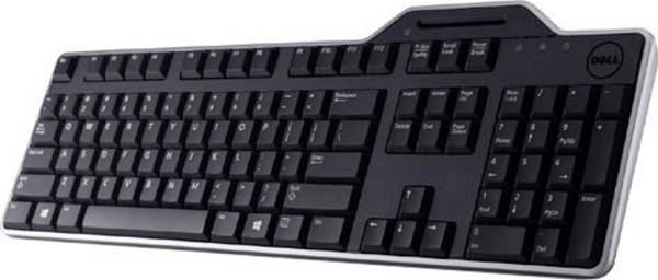 Dell KB813 USB Keyboard German, QWERTZ Black Chip card reader, Splashproof