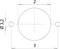 Technical drawing of a circle with a diameter of 32. The circle has two dimension lines: one horizontal and one vertical.