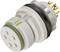 A circular, multi-pin connector with a plastic housing and gold-plated contacts, suitable for industrial applications.