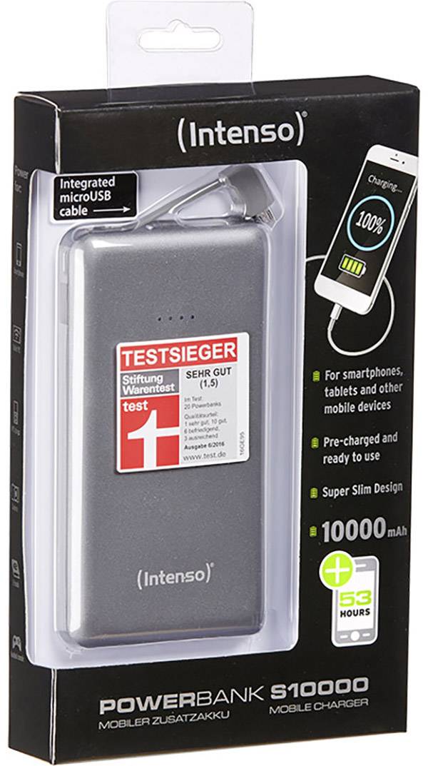 Intenso Slim S 10000 Power bank 10000 mAh LiPo Grey-3