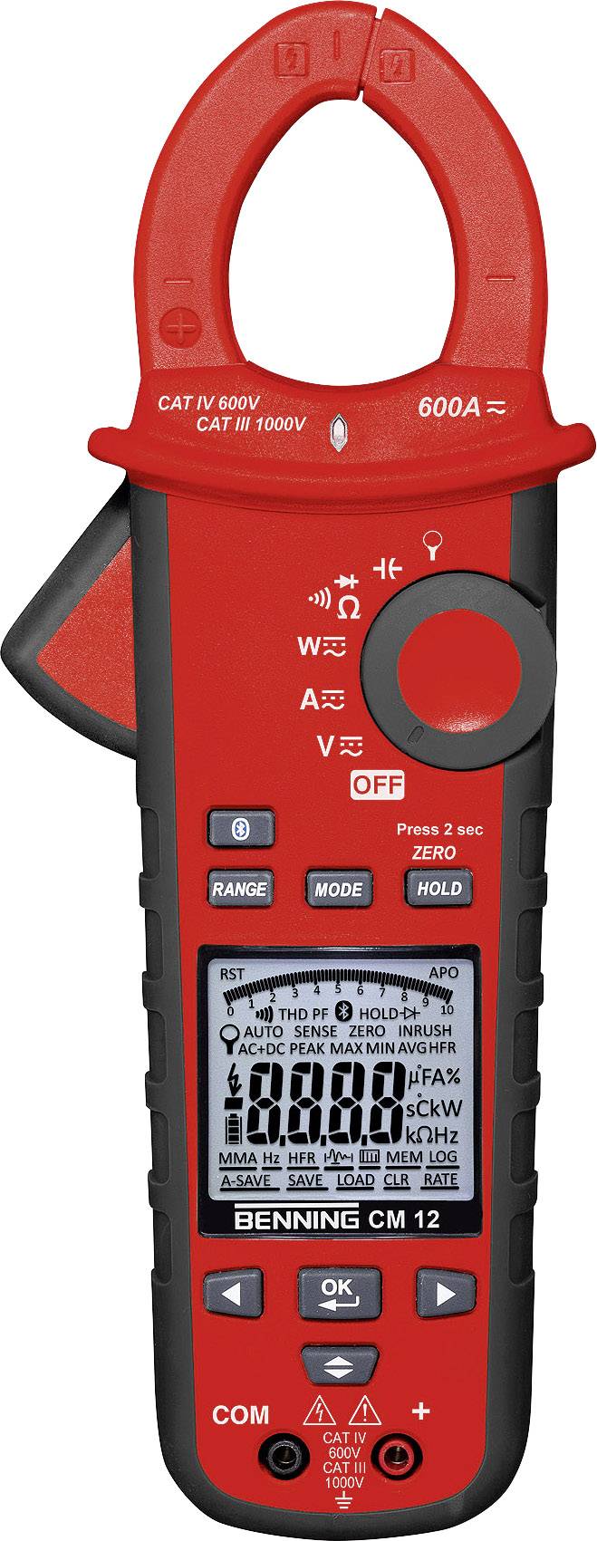 Benning CM 12 Clamp meter CAT IV 600 V Display (counts): 9999