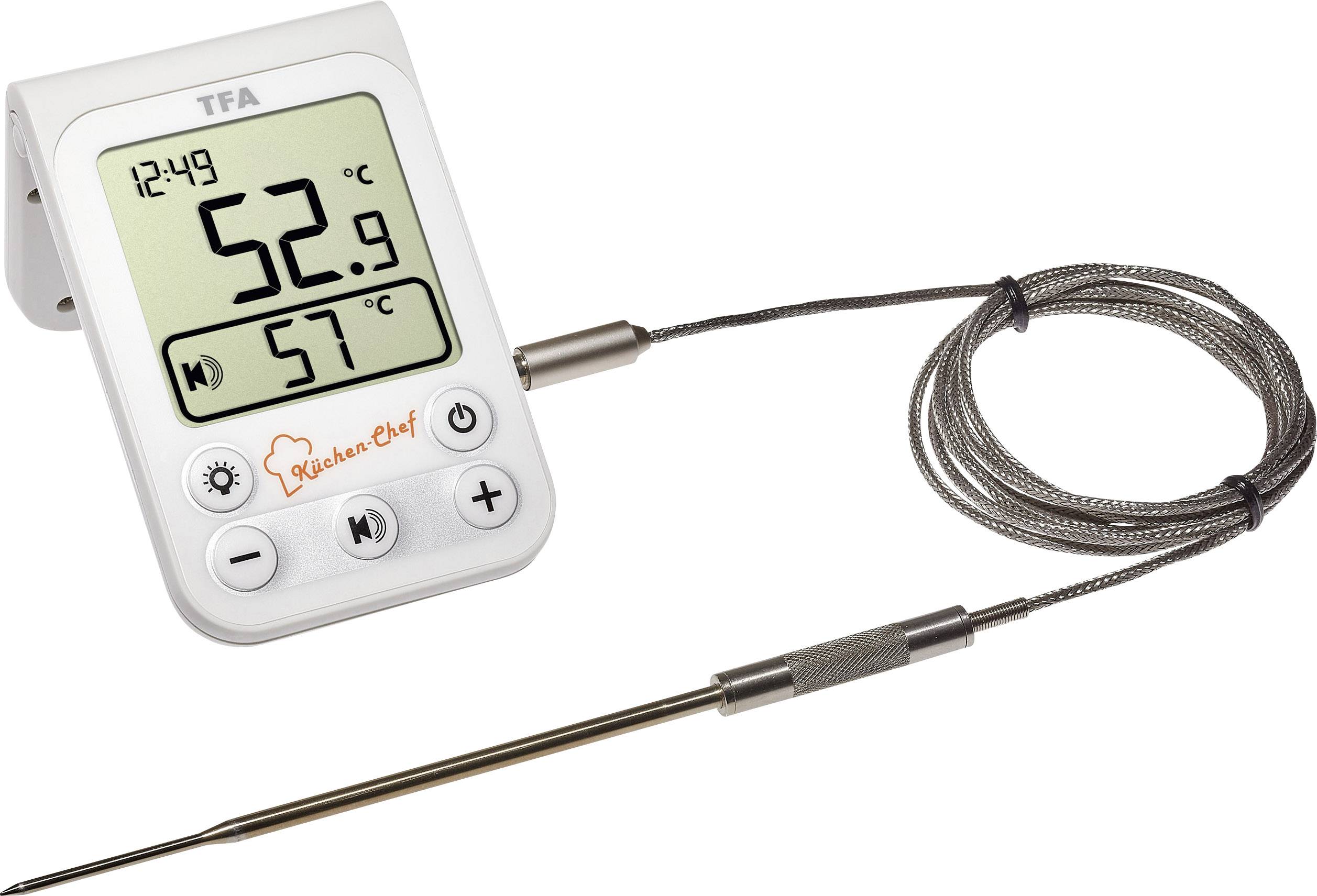 TFA Dostmann 14.1510.02 BBQ thermometer Core temperature monitoring, Corded probe Roasting, Barbecue, Low-temp cooking