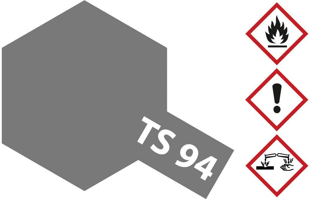 'TS 94' logo in a grey hexagonal shape. On the right, three hazard symbols: Flammable, Warning, Corrosive danger to skin.