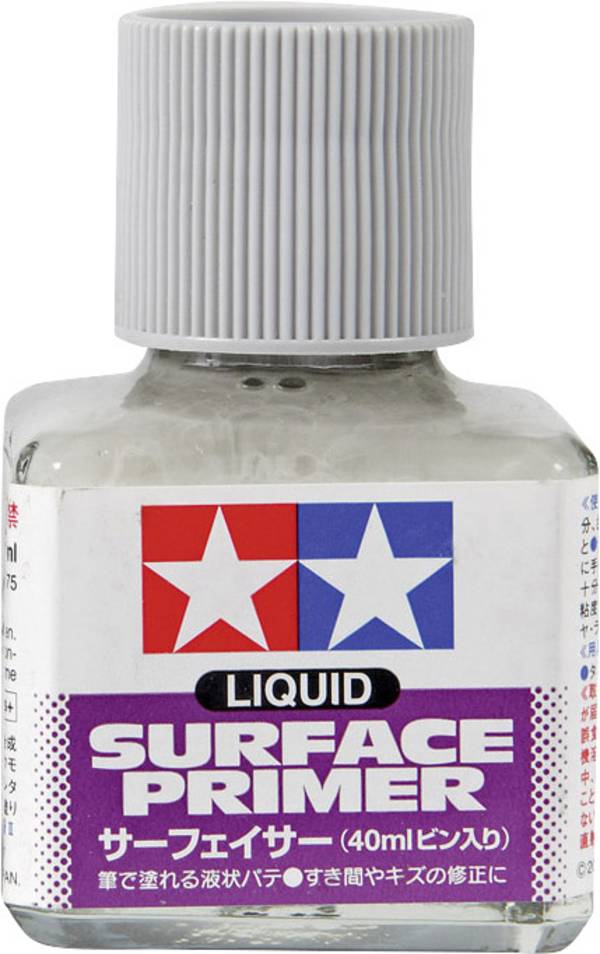 Tamiya 87075 Model making - primer Glass container Grey Content 40 ml