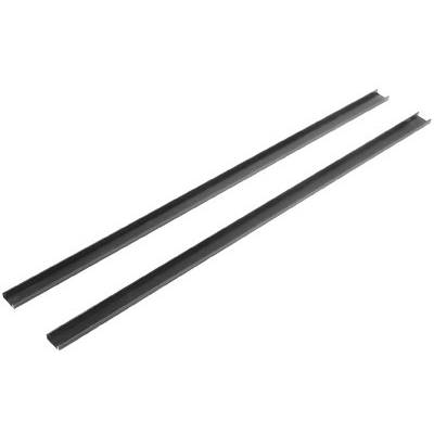 Two long, black lines side by side on a white background.