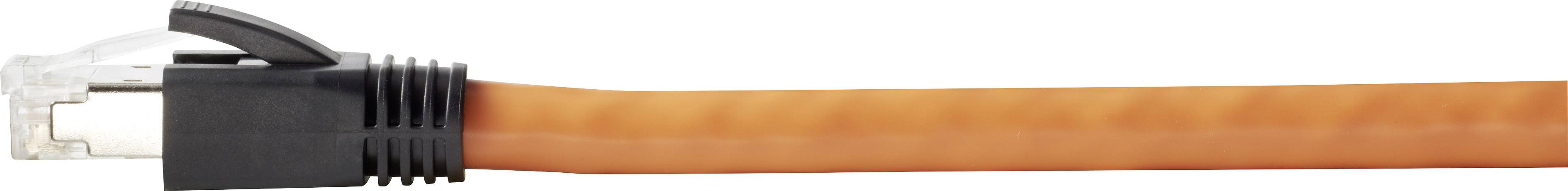 Renkforce RF-4769898 RJ45 Patch cable CAT 8.1 S/FTP 0.30 m Orange gold plated connectors, incl. detent 1 pc(s)-4