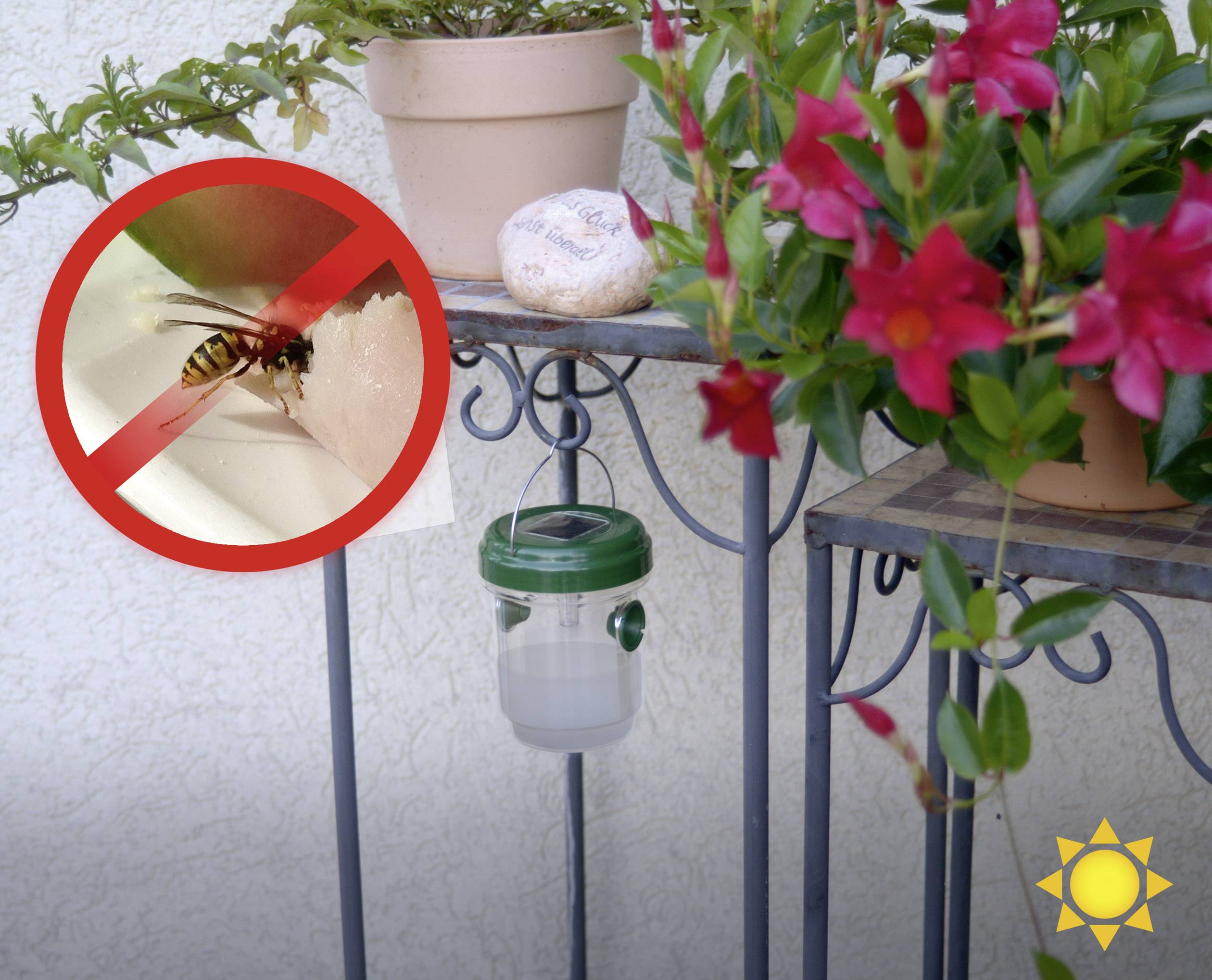 Gardigo 2in1 Solar-LED-Light 66643 Wasp trap Pheromone, LED light (Ø x H) 95 mm x 117 mm Green 1 pc(s)-7