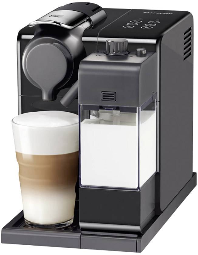 1450 W Automatic frothed milk Single-Serve Capsule Coffee Machine De'Longhi Lattissima One Evo Automatic Coffee Maker Cappuccino and Latte Black EN510.B